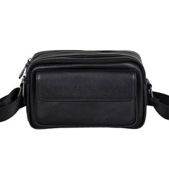 Mens Black Leather Crossbody Bag Mens Small Leather Crossbody Bag - iwalletsmen