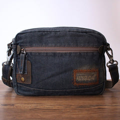 Blue Denim Mens Clutch bag Small Shoulder Bags Denim Small Messenger Bag For Men