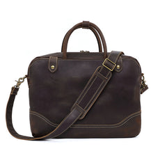 Dark Brown Briefcase 15 inch Laptop Shoulder Bag - iwalletsmen