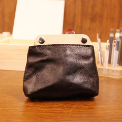 Black Leather Pouch Wallet for Men - iwalletsmen