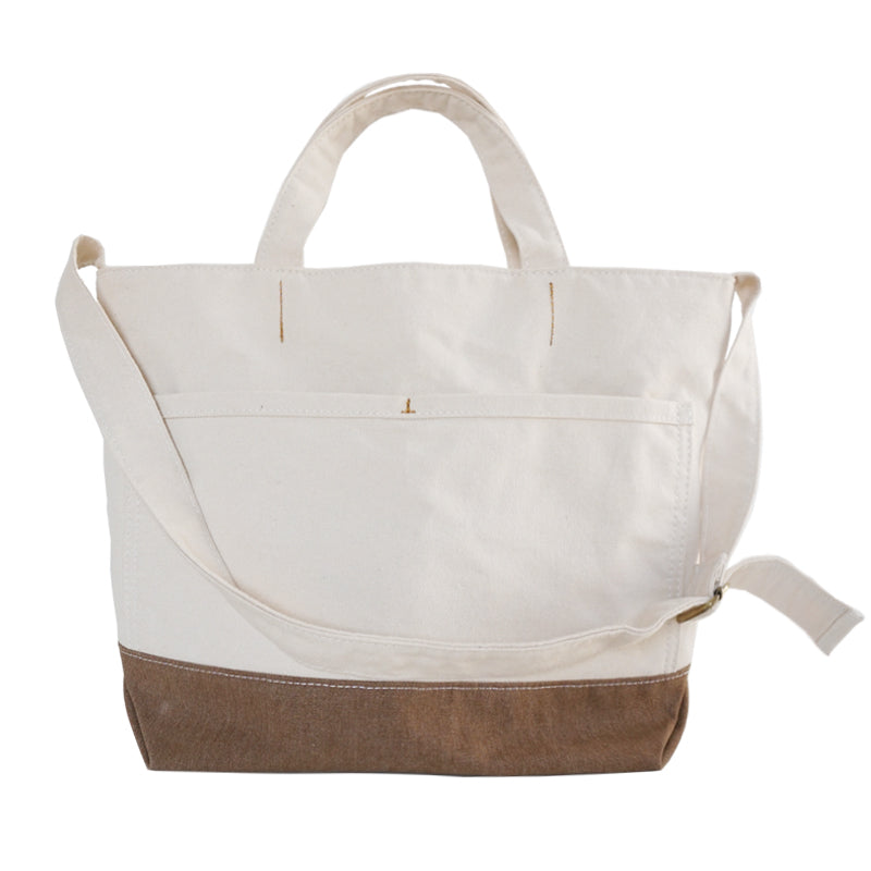 Womens Canvas Tote Bag White&Khaki Canvas Handbag Canvas Tote Bags for Men
