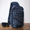 Denim Mens Cool Sling Bag - Side View - iwalletsmen