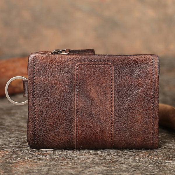 bifold leather wallet mens Mens Wallet With Keychain Small Keychain Wallets Leather Keychain Wallet Small Keychain Wallet