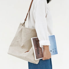 Womens White Canvas Tote Bags
