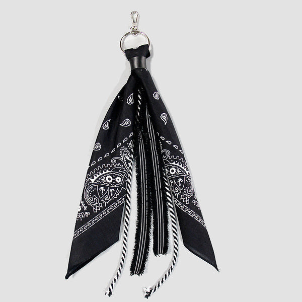 Black Paisley Bandana Pants Chain Kerchief Trousers Chain Biker Headscarf Jeans Chain Pants Chain