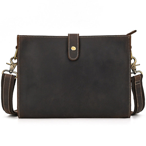 Leather Clutch with Shoulder Strap - iwalletsmen