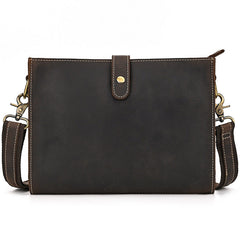 Leather Clutch with Shoulder Strap - iwalletsmen