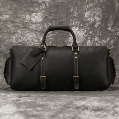 Brown Leather Weekender Bag for Men Vintage Leather Weekend Bag for Men - iwalletsmen