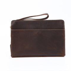 Brown Leather Clutch 