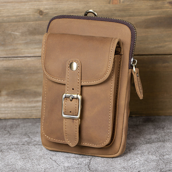 Leather Belt Phone Pouch Leather Phone Belt Pouch - iwalletsmen