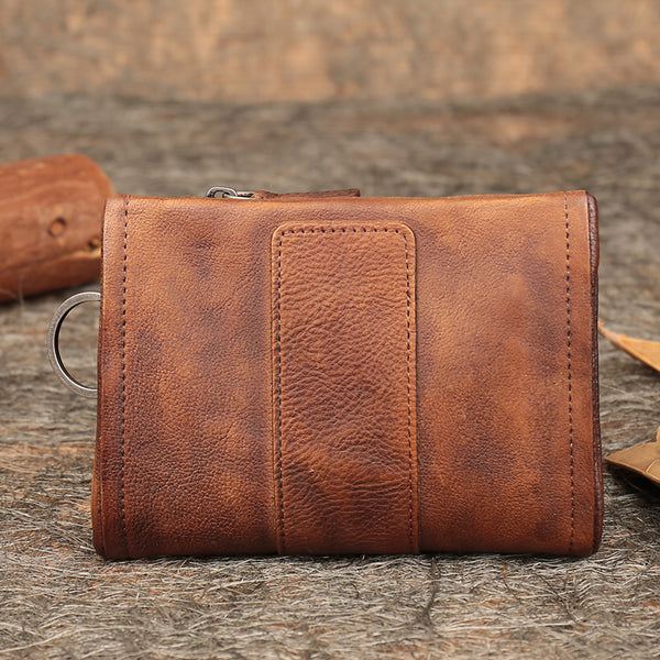 mens bifold leather wallet Mens Wallet With Keychain Small Keychain Wallets Leather Keychain Wallet Small Keychain Wallet