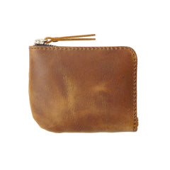 Small L Zip Wallet Women Leather Mini Zip Wallet L Shape Zipper wallet for Men - iwalletsmen