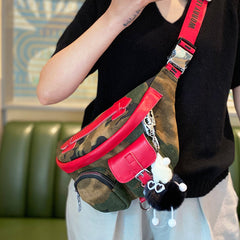 Camouflage Fanny Pack for Men Camouflage Denim Leather Waist Bag Camouflage Belt Bag - Feltify