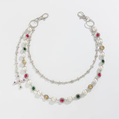 Pearl Wallet Chain for Women Gold Wallet Chain Womens Wallet Chain - iChainWallets