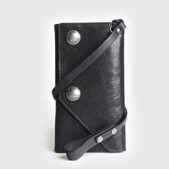 Handmade Mens Cool Leather Chain Wallet Biker Trucker Wallet with Chain for Men - iwalletsmen