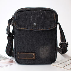 Denim Small Side Bag Mens Denim Vertical Phone Shoulder Bags Vintage Denim Mini Crossbody Bag For Women