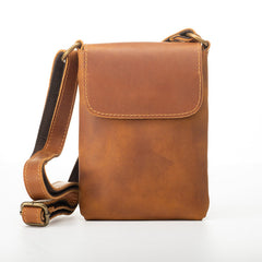  Genuine Leather Cell Phone Crossbody Bag - iwalletsmen
