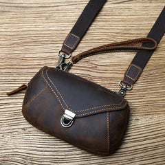 Cool Brown Mens Leather Belt Bag Belt Pouch Cell Phone Holster Waist Bags For Men
