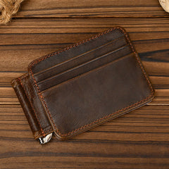 Black Bifold Wallet with Money Clip - Flat Lay View - iwalletsmen