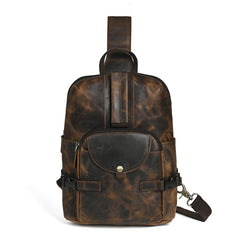 Large Leather Sling Bag for Big Guys - Interior Layout