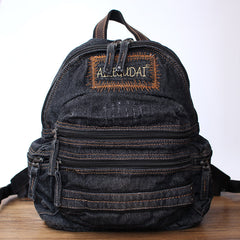 Denim Womens Backpack School Backpacks Blue Vintage Denim Backpacks For Women