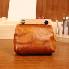 Brown Leather Pouch Wallet for Men - iwalletsmen