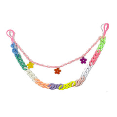 Colorful Light Up Double Jeans Chain - flat lay - iwalletsmen