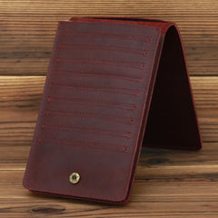 credit card billfold wallet​ Leather Long Wallet Cool Mens Credit Card Wallet Leather Card Holder Wallet