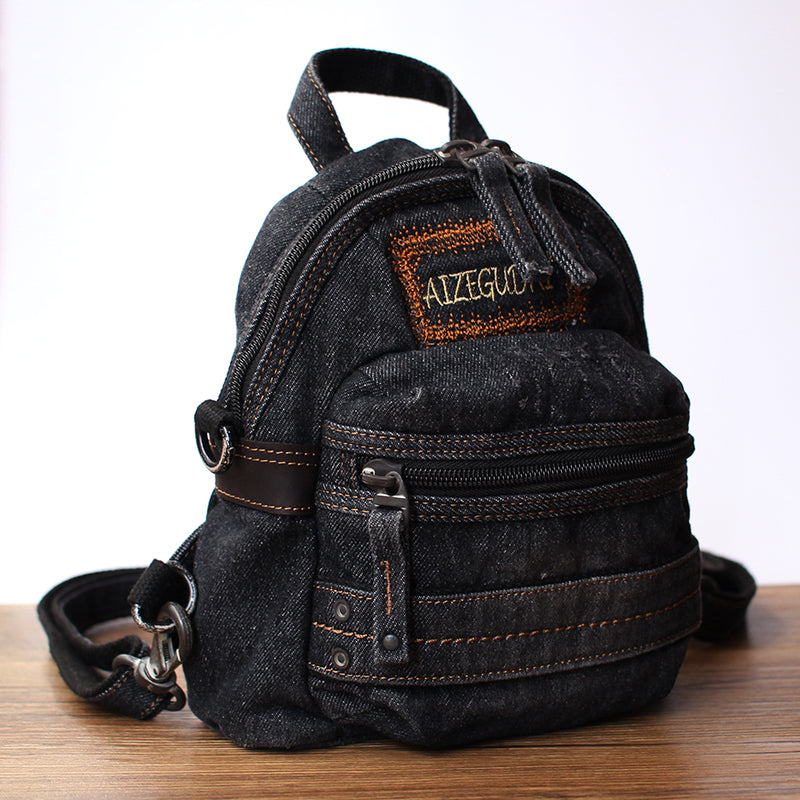 bcbg paris mini backpack Denim Blue Womens Backpack School Backpacks Blue Vintage Denim Backpac – iwalletsmen