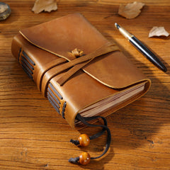 Brown Leather Bound Journal Leather Sketch Journal Soft Leather Journal - iwalletsmen