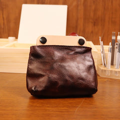 Dark Brown Mens Coin Pouch Wallet 