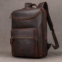 Vintage Crazy Horse Leather Backpack - FYYY04591041