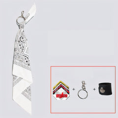 Red Paisley Bandana Pants Chain Kerchief Trousers Chain Biker Headscarf Jeans Chain Pants Chain