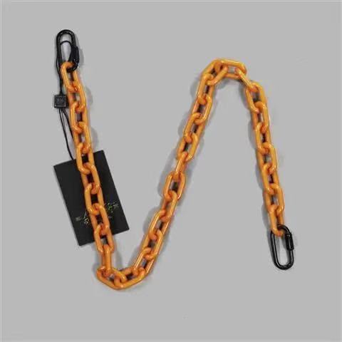 Cute Womens Orange Resin Jeans Chain Resin Light Wallet Chains Panties Chain For Men