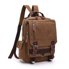 Black Sling Bag for Big Man –  Convertible Canvas Large Sling Backpack – Large Canvas Sling Bag for Big Guys