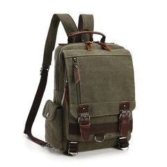 Brown Sling Bag for Big Man –  Convertible Canvas Large Sling Backpack – Large Canvas Sling Bag for Big Guys