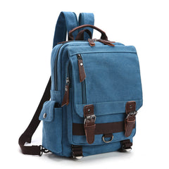 Brown Sling Bag for Big Man –  Convertible Canvas Large Sling Backpack – Large Canvas Sling Bag for Big Guys