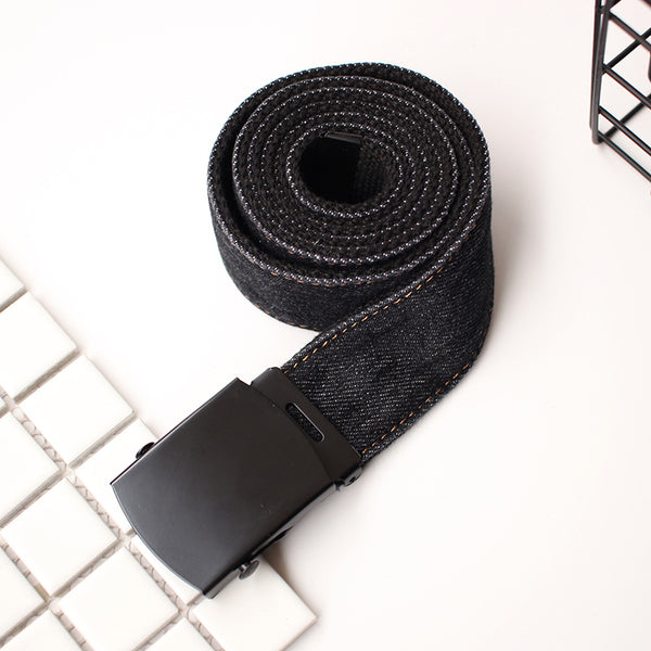 Vintage Mens Black Denim Slim Belts Denim Blue Belts Vintage Belt For Men