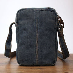 Vintage Womens Blue Denim Vertical Side Bags Denim School Shoulder Purse for Women