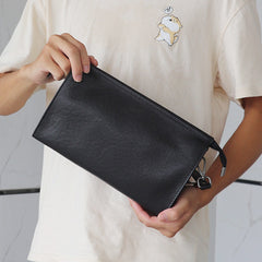 Small Black Leather Purse With Shoulder Strap