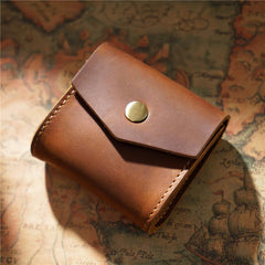 Black Small Card Holder Leather Men's Wallet Coin Holder Brown Charge Holder Small Wallet For Men - iwalletsmen