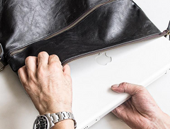 Genuine Leather Mens Cool Messenger Bag iPad Bag Chest Bag Bike Bag Cycling Bag for men - iwalletsmen