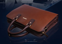 Genuine Leather Mens Cool Messenger Bag Briefcase Work Bag Business Bag Laptop Bag for men