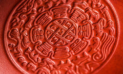 Handmade Leather Tibetan Tooled Mens billfold Wallet Cool Leather Wallet Slim Wallet for Men