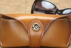 Handmade Mens Leather Glasses Case Glasses Box Glasses Holder For Men - iwalletsmen