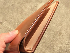 Handmade Leather Mens Cool billfold Leather Wallet Men Small Wallets Bifold for Men