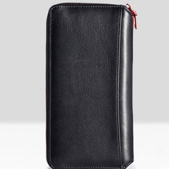 Handmade Leather Mens Cool Long Leather Wallet Bifold Clutch Wallet for Men - iwalletsmen