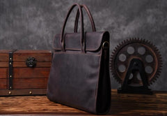 Genuine Leather Mens Cool Messenger Bag Briefcase Work Bag Business Bag for men
