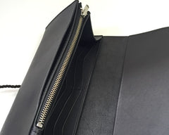 Handmade Leather Mens Clutch Wallet Cool Wallet Long Wallets Biker Chain Wallet for Men