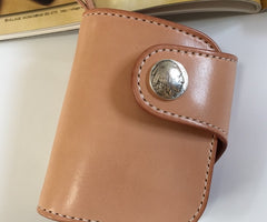 Handmade Leather Biker Wallet Mens Cool billfold Chain Wallet Trucker Wallet with Chain